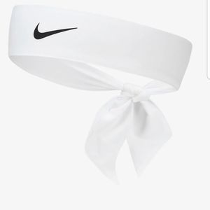 White Nike Dri-FIT Youth tie headbands